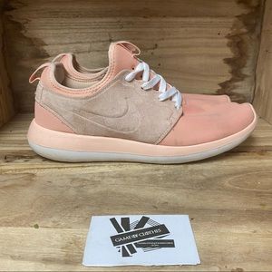 Nike roshe one pink cream running sneakers shoes
